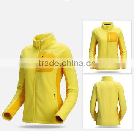 Girl sports polar fleece jacket