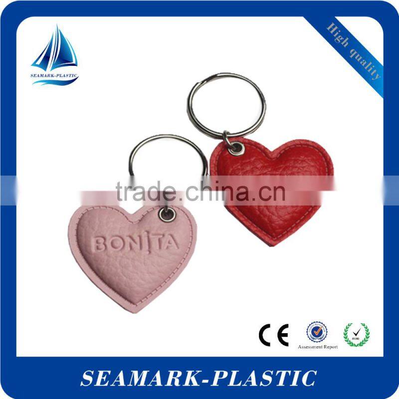 2016 custom made leather keychains pu keychain engraved leather keychain