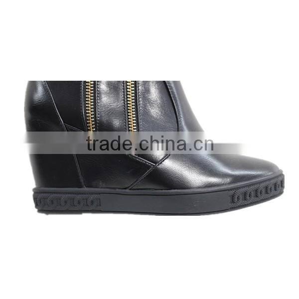 Metal buckles and zippers women winter boots wholesale
