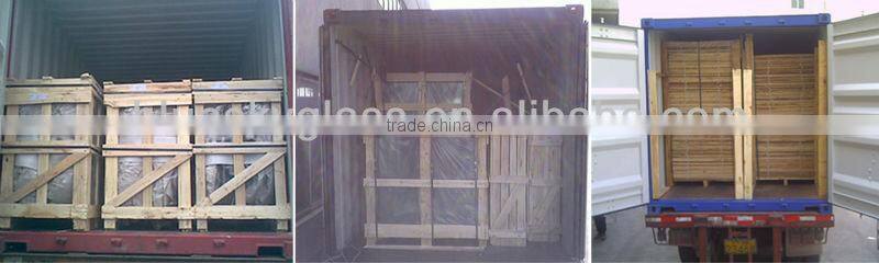 Standard size 12mm silk screen tempered glass panel with CE certificates