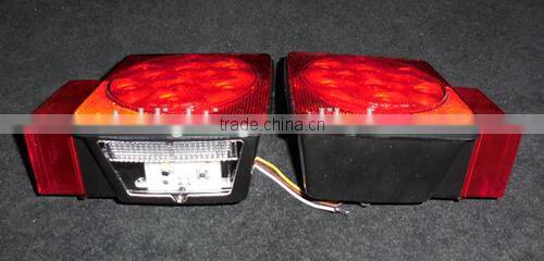 Square LED Trailer Light Tail Light STOP/TURN/TAIL for trailers over 80"