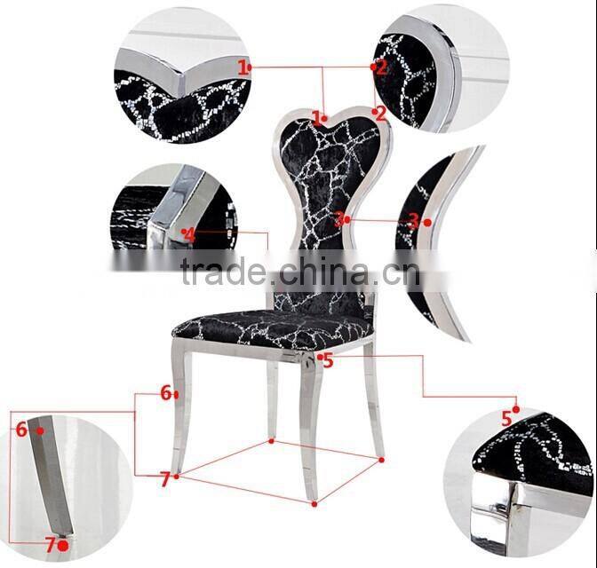 2015 Europe Style Leather Stainless Steel Living Room Chair JC-SS70