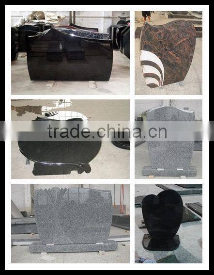 shanxi black heart shape small tombstone for sale