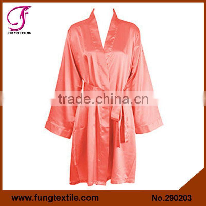 2902 Wedding Rhinestone Bride Robe silky satin bride bridesmaid robe gown