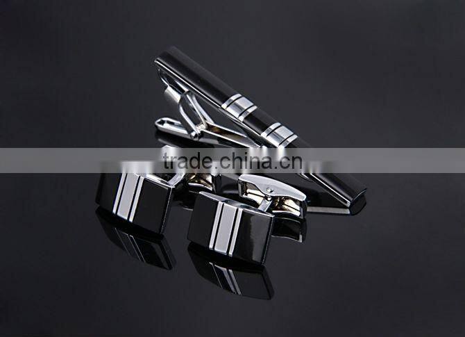 Fashion classic tie clip and cufflinks gift set for men