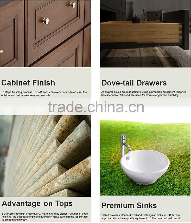 Boma Hot Trends Oak Solid Wood Free Standing Bathroom Vanity With Legs