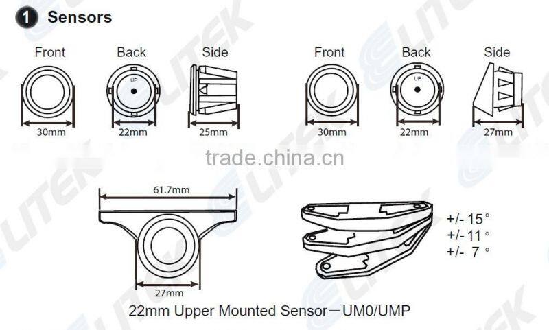 DC24V LED buzzer video screen Truck Parking Sensor High,Easy Installation