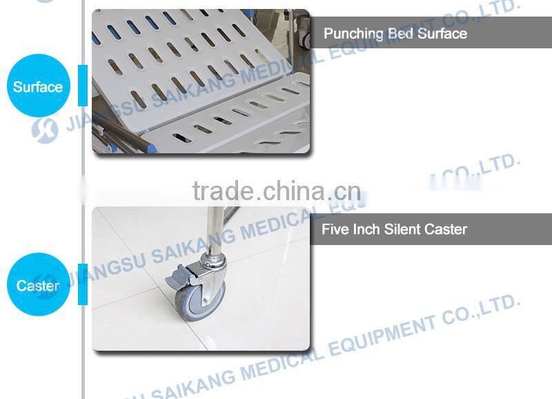 ABS double crank manual bed for patient