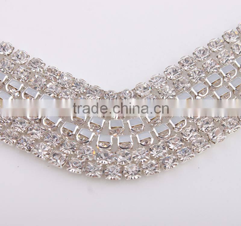 Colorful outlook whole sizes avalible crystal rhinestone cup chain