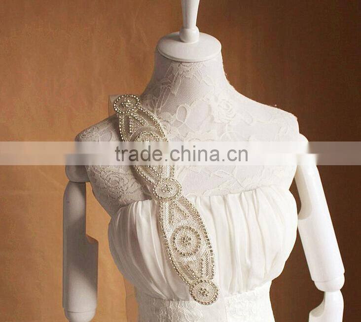 36*6.2cm Fancy Rhinestone Trim Applique Wedding Dress Belt