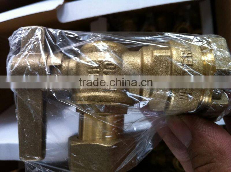 CW617, CW602N brass lockable angle ball valve with key