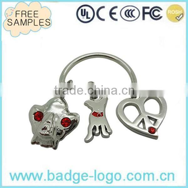 Antler shape metal key chain