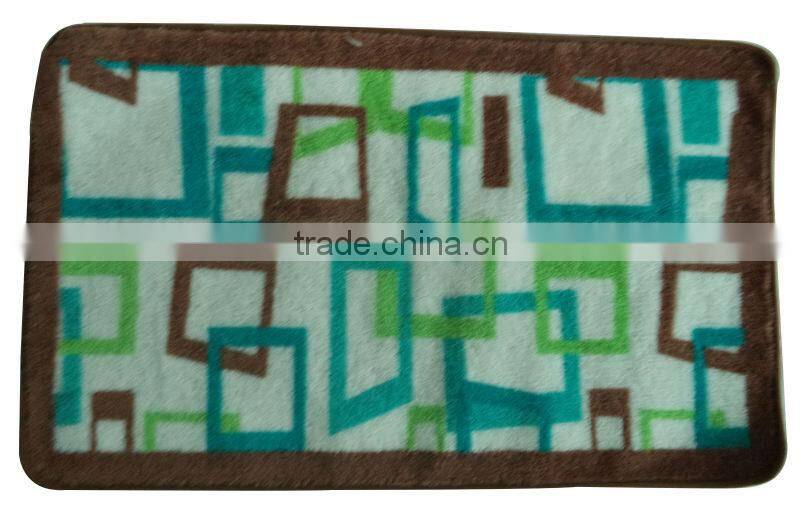 Flower design fabric bath mats