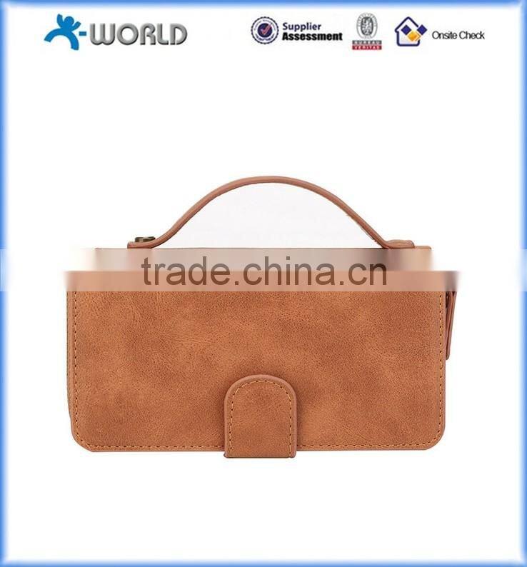 Multifunction handbag wallet purse detachable magnet case for iphone 6