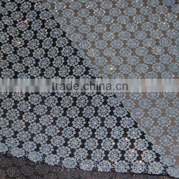 Mesh design fabric material for high heels shoes material usage