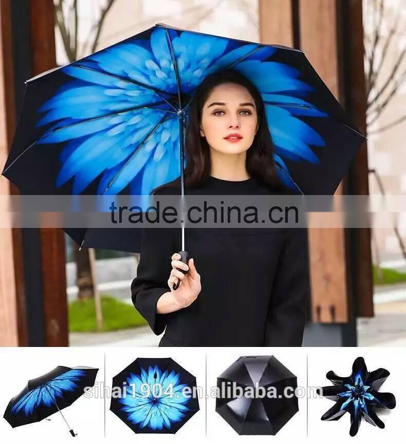 new arrival fashion lady mini black coated umbrella