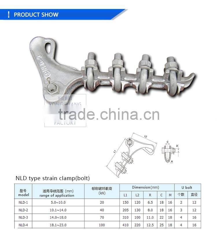Bolt Type Strain Clamps/forged steel cable strain clamp