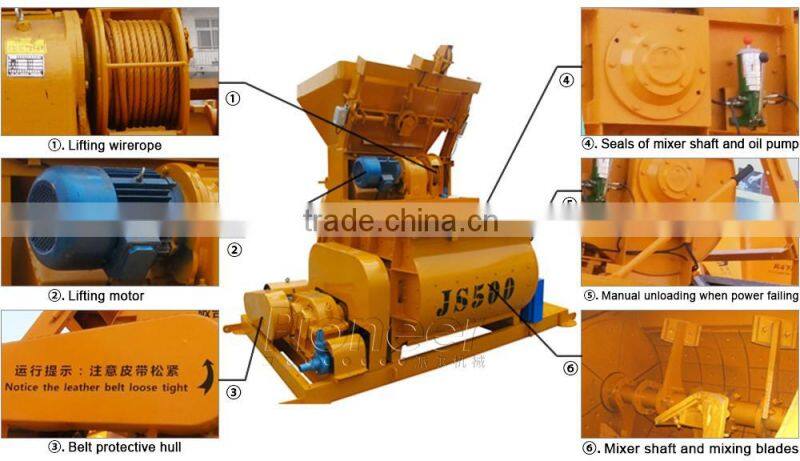 JS500 mixing concrete mixer