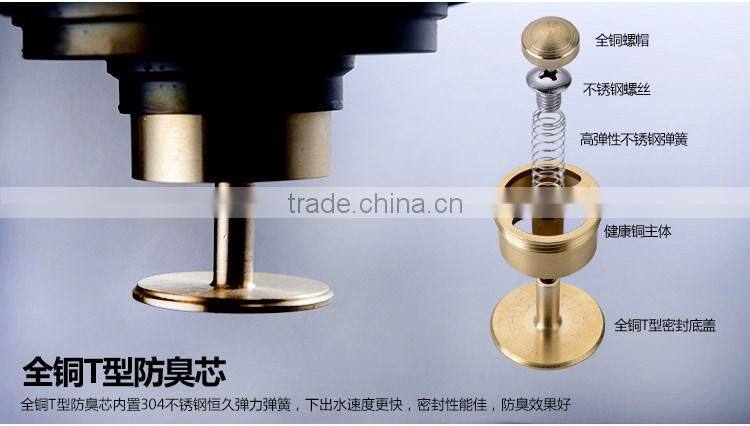 LABRAZE LE8404H bathroom/kitchen brass floor drains with Antique brushed