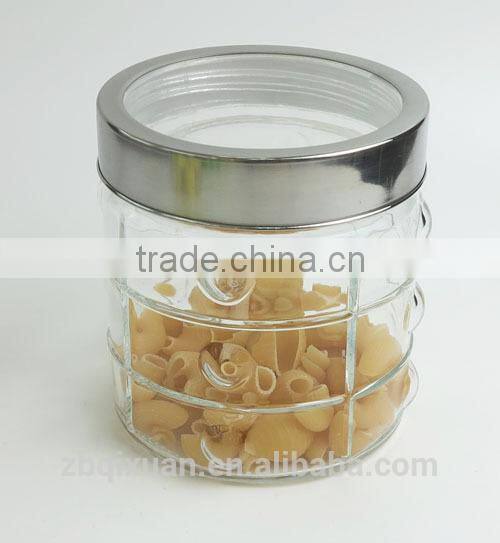 Classical Glass Food Container with Metal Cover