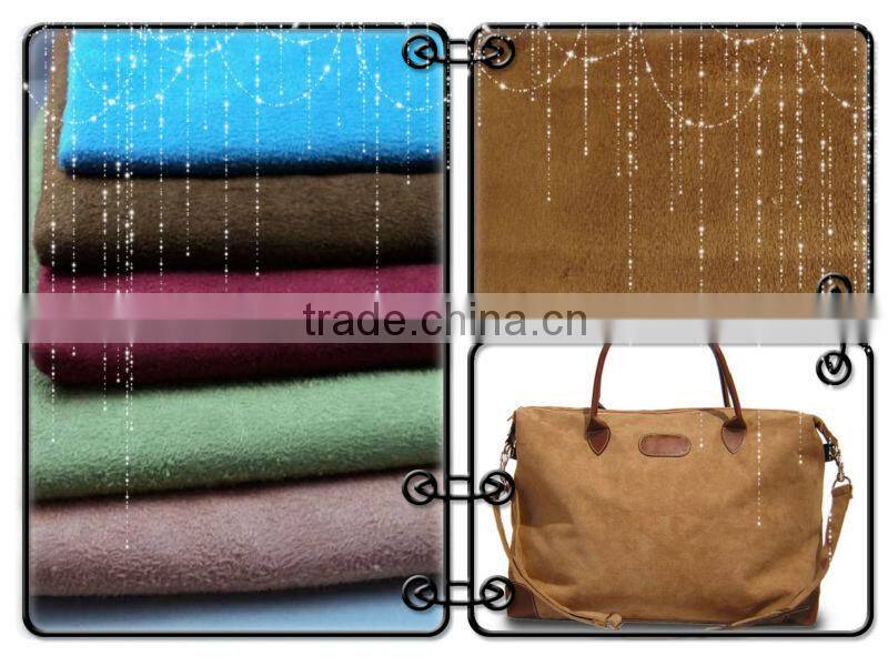 100% poly microfiber 4 way stretch suede fabric for garment dress