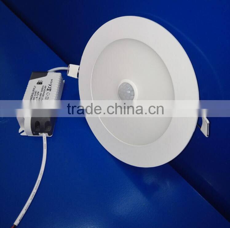 Ultra thin 4inch 6W PIR motion sensor led panel lamp