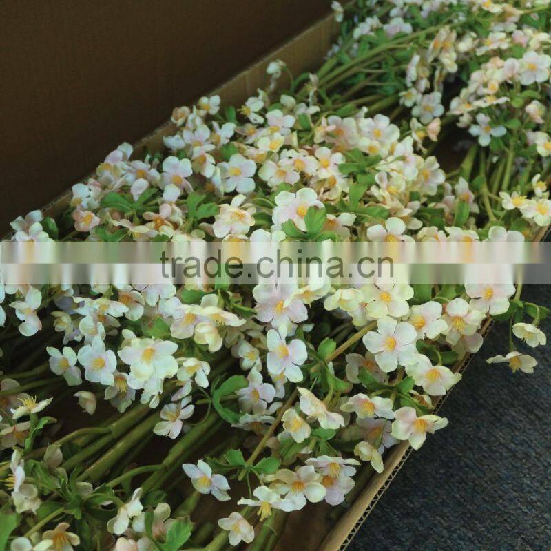 Factory direct wedding decoration pink wintersweet artificial flower plum