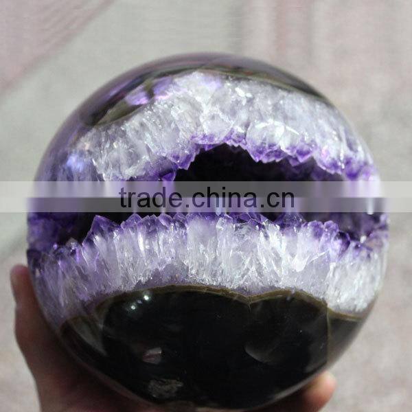 Natural Amethyst Ball Geode / Amethyst Open Smile for Decoration