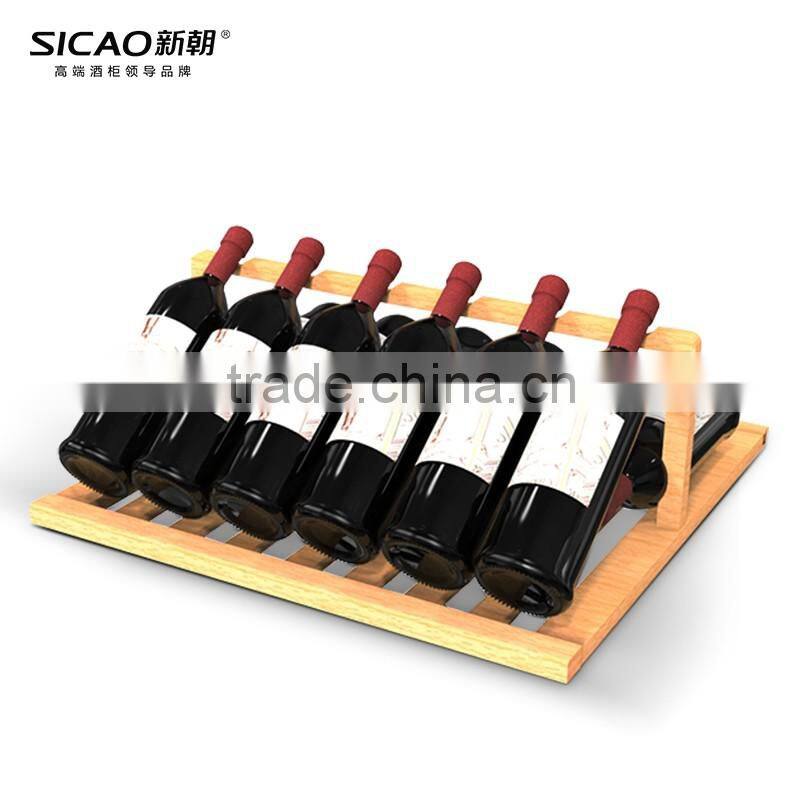 SICAO New Compressor Wine Cellar Cooler double layer glass door Wine Refrigerators with AC100~240V