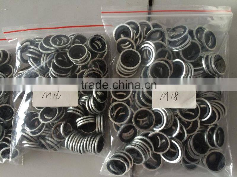 OEM China manufacturers steel flat round rubber bonded sealing washer wholesale