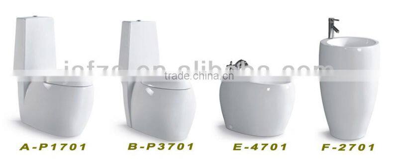 1805 popular one piece sanitare ware washdown floor mounted wc toilet