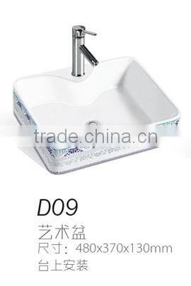 C20 Fashion above counter art basin in green color for bathroom