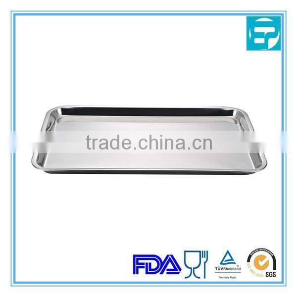 Stainless steel square flat roasting pan