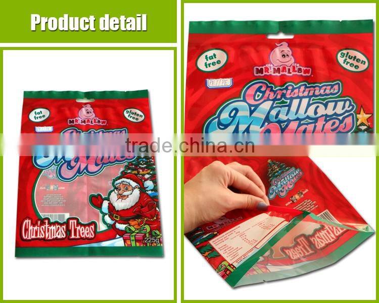 Plastic back seal packaging bag for potato chips/snacks