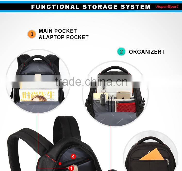 2016 New Arrival Laptop Backpack 1680D PU Water Resistant Laptop backpack