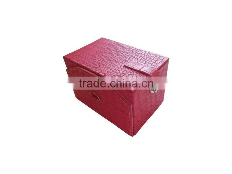 Top Grade Red Leather Jewelry Gift Paper Case