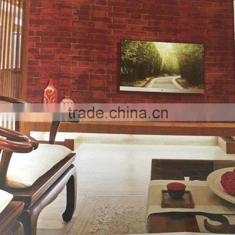 hot selling natural Brick stone textured 3d effect wallpaper with cheap price