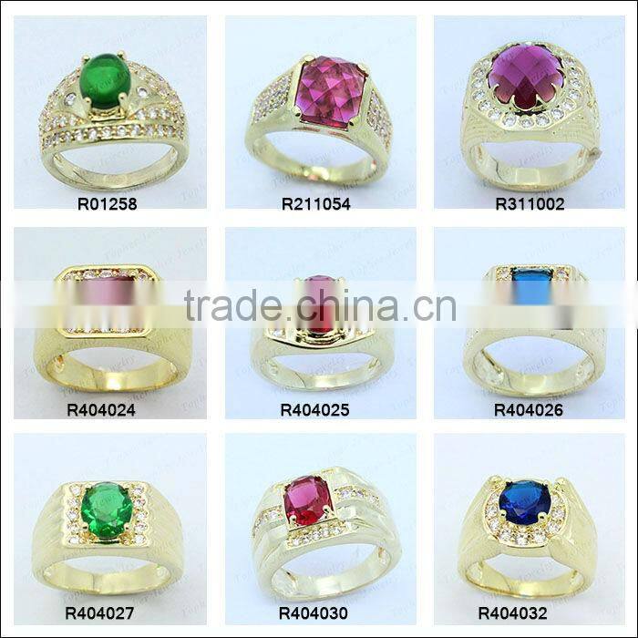 CZ brass ring men ring fashion brass jewelry