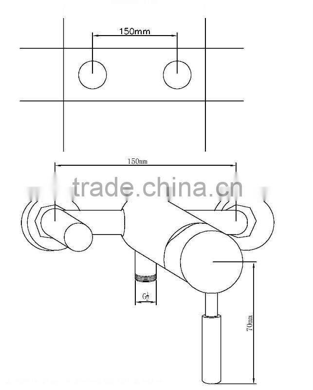 chrome coating wall-hanged shower mixer 16/H8421-35