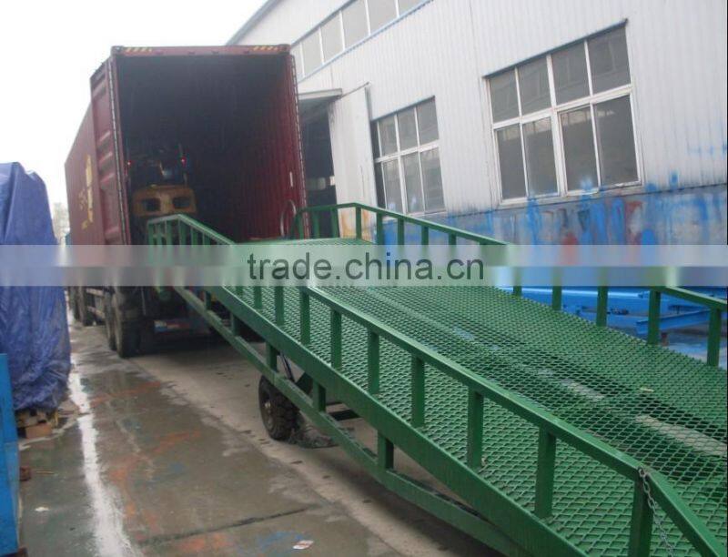 Heavy loading hydraulic container ramp