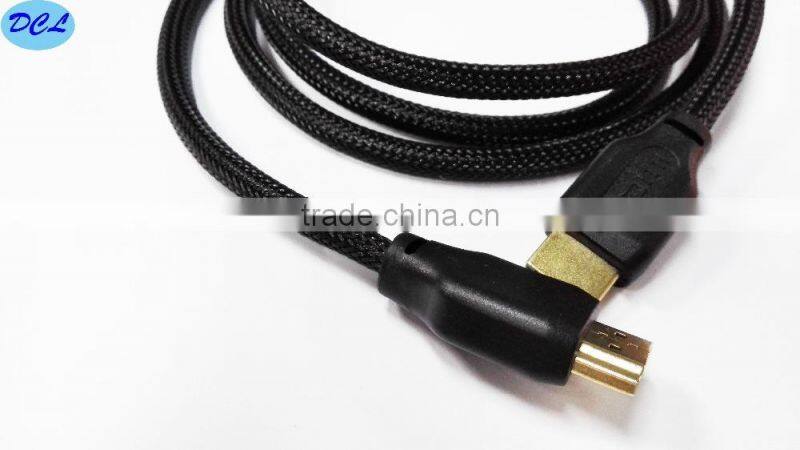 1.8M Black nylon net HDMI cable