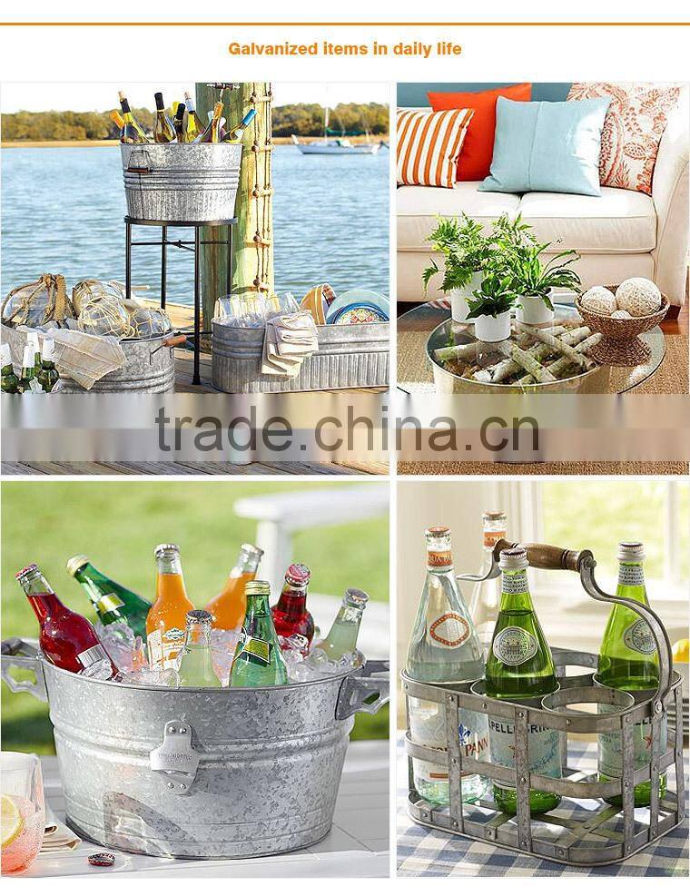 Simple Style Galvanized Metal Oval Large Party Tub