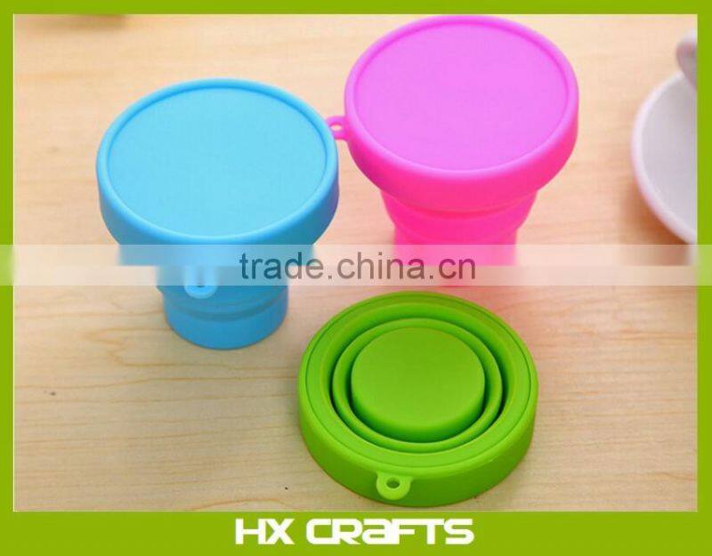 FDA Standard portable collapsible foldable silicone travle cup