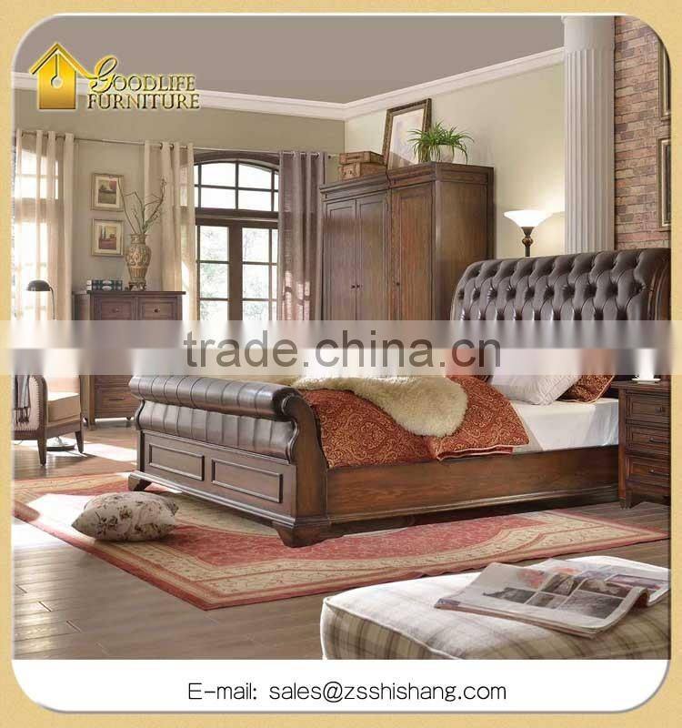 Customized Home and Hotel OAK Solid Wood Bedroom Set Furniture