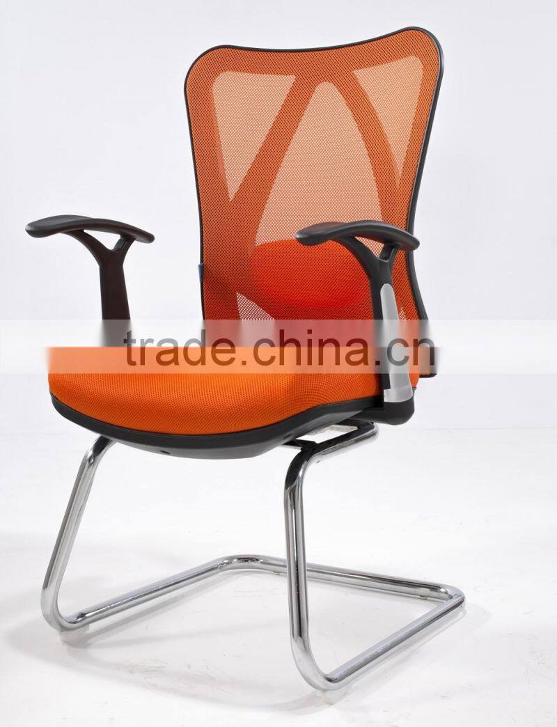 China Manufacturer Wholesale Plastic Chairs Mid Back Ergonomic Mesh Chair Conference with L Base