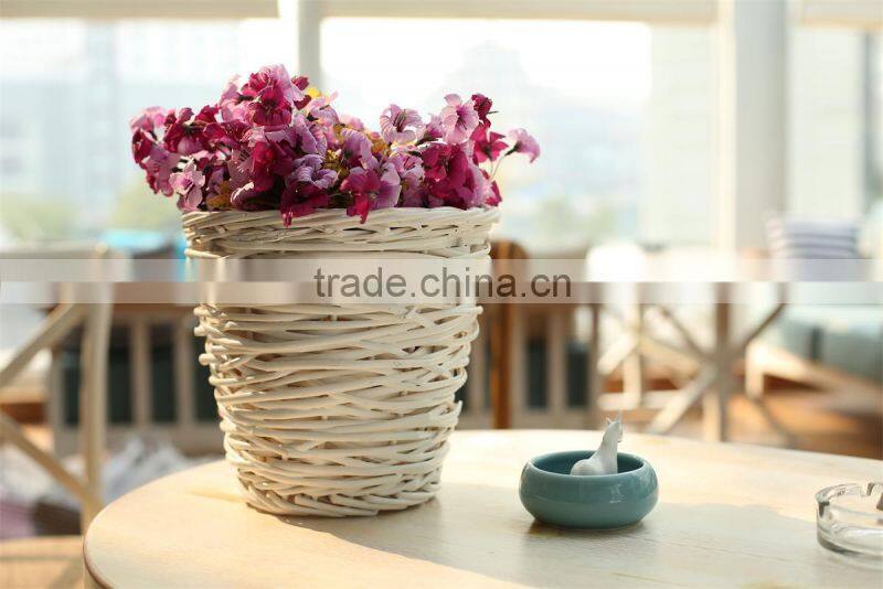 wicker flower pot