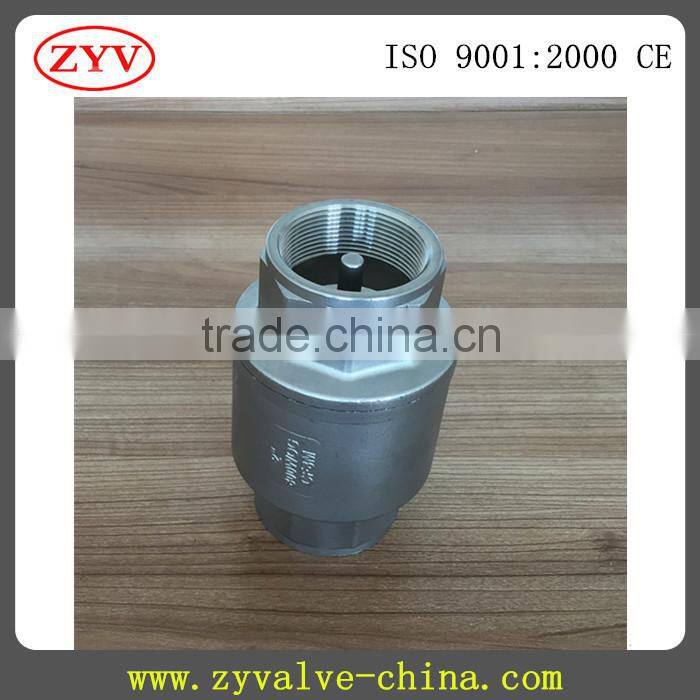 2PC spring Vertical 800WOG stainless steel miniature check valve