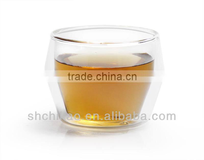Double layer glass cup