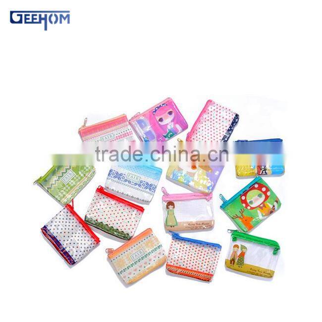 Korean fancy kids cheap pvc coin pouch