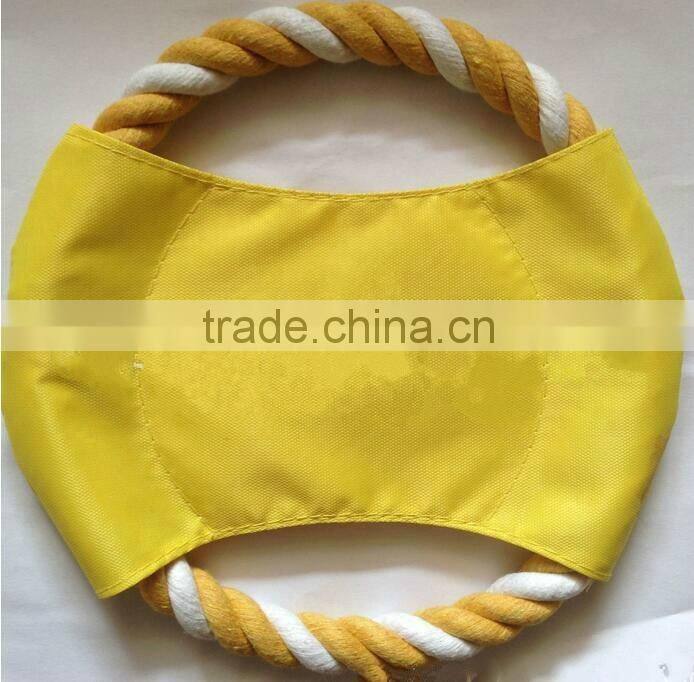 Pet Dog rope toys dog training rope flyer dog rope frisbee